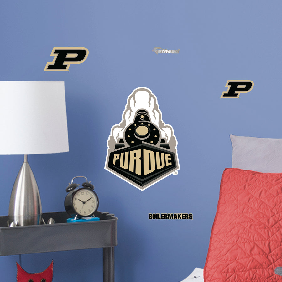 Purdue Boilermakers Train POD Teammate Logo - RealBig Collection - Official NCAA - Purdue Boilermakers - Reusable Vinyl Wall Decals