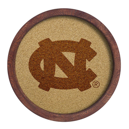 North Carolina Tar Heels: "Faux" Barrel Framed Cork Board - The Fan-Brand
