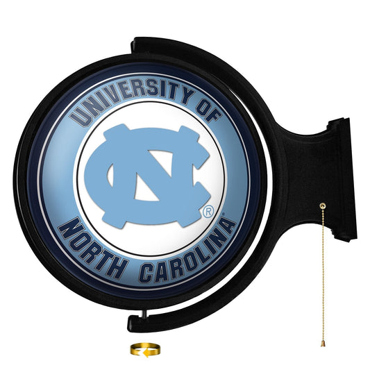 North Carolina Tar Heels: Original Round Rotating Lighted Wall Sign - The Fan-Brand