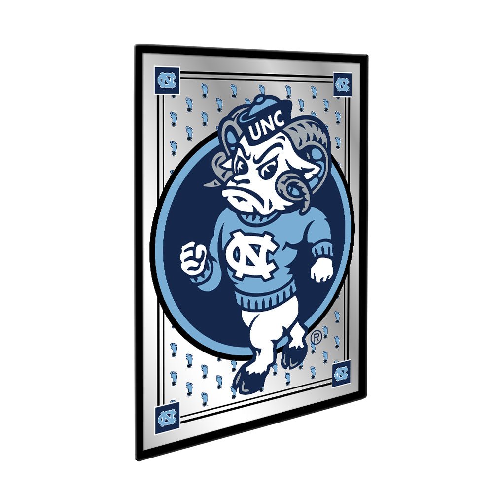 North Carolina Tar Heels: Team Spirit, Mascot - Framed Mirrored Wall Sign - The Fan-Brand