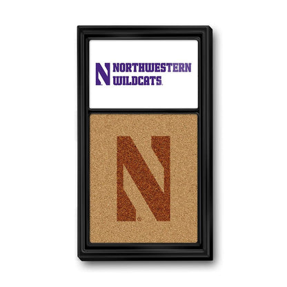 Northwestern Wildcats: NU, Dual Logo - Cork Note Board - The Fan-Brand