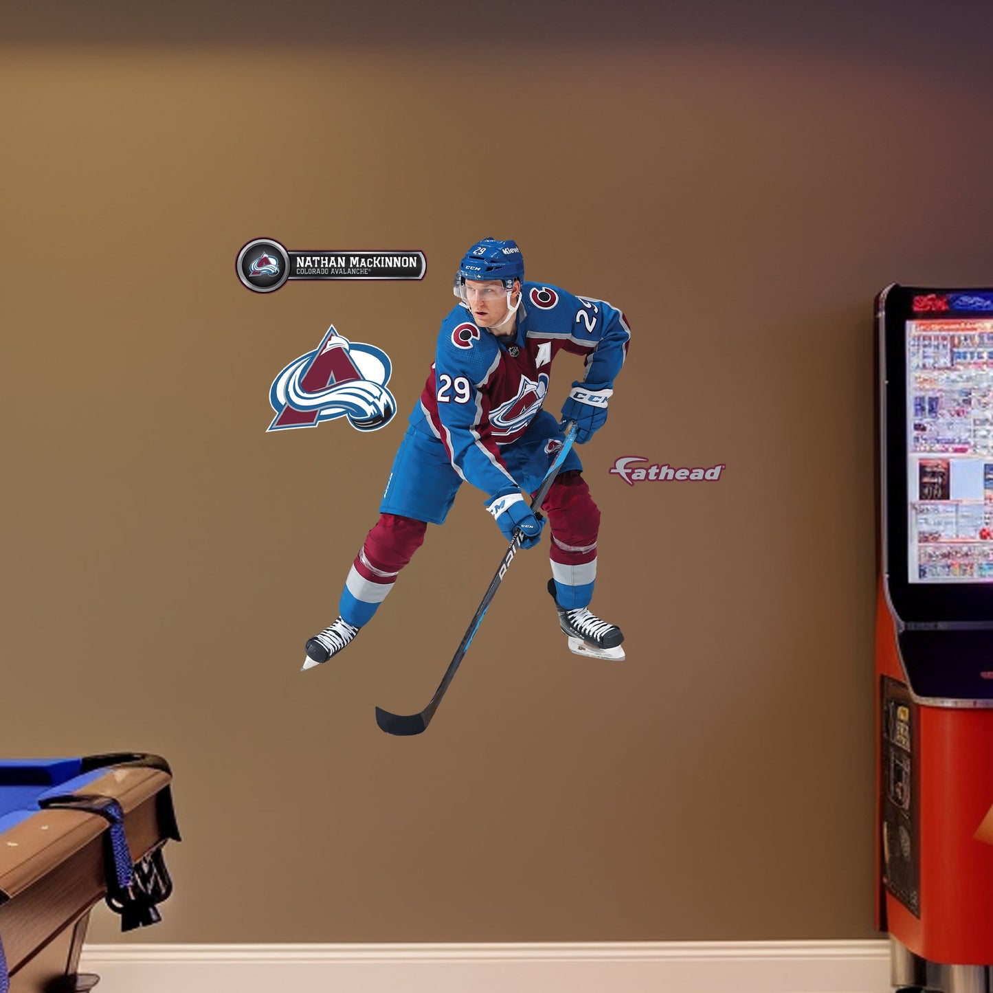 Colorado Avalanche: Nathan MacKinnon         - Officially Licensed NHL Removable     Adhesive Decal