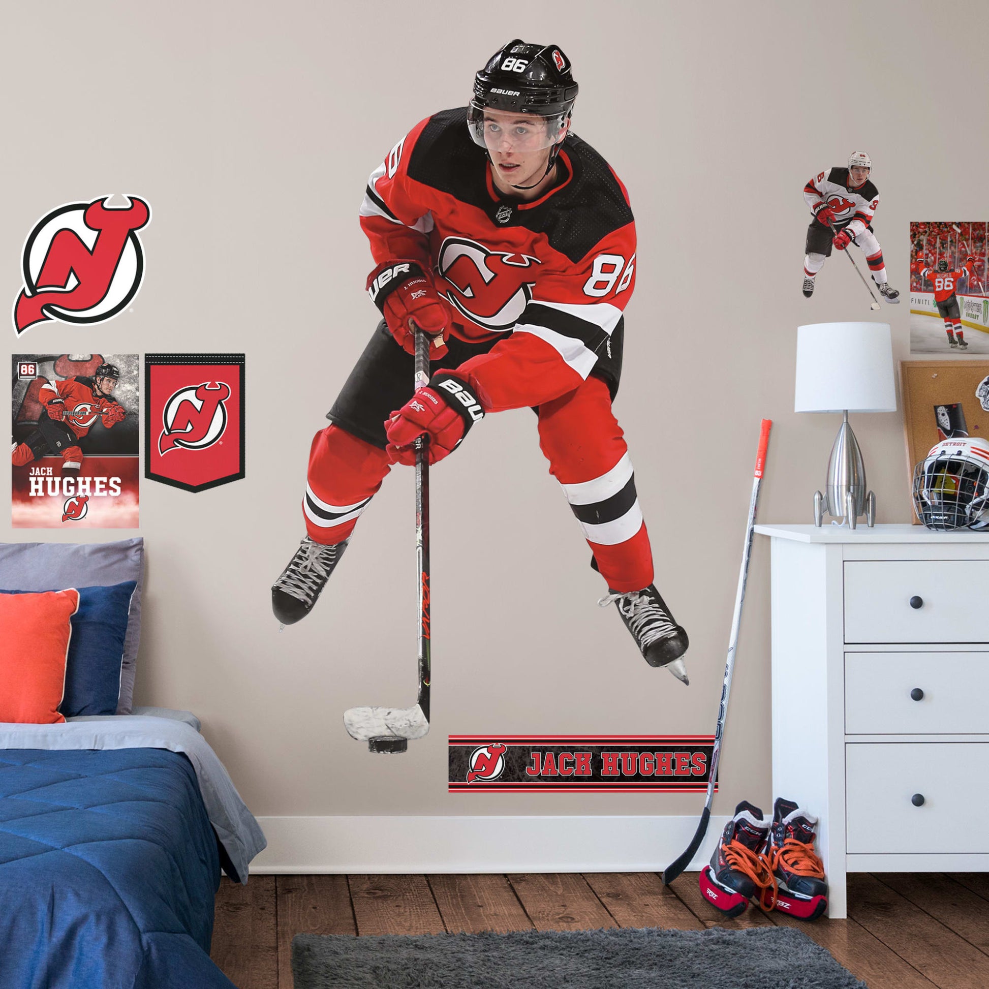 Jack Hughes Poster New Jersey Devils NHL Sports Print -  Canada