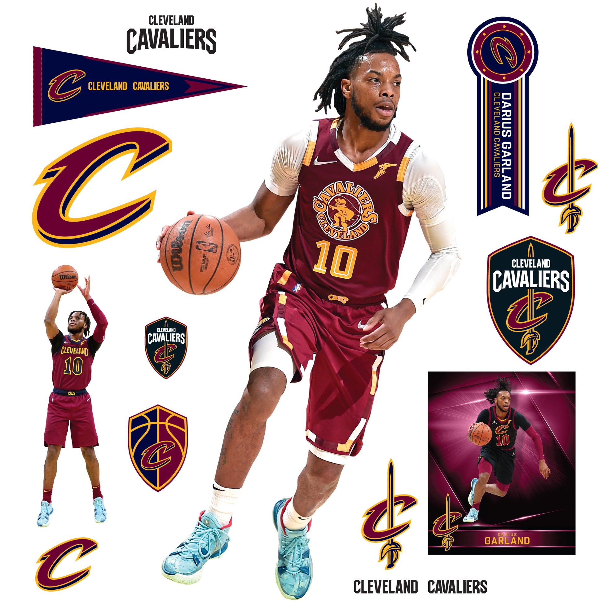 Cleveland Cavaliers: 2022 Shield Logo Minis - Officially Licensed NBA –  Fathead