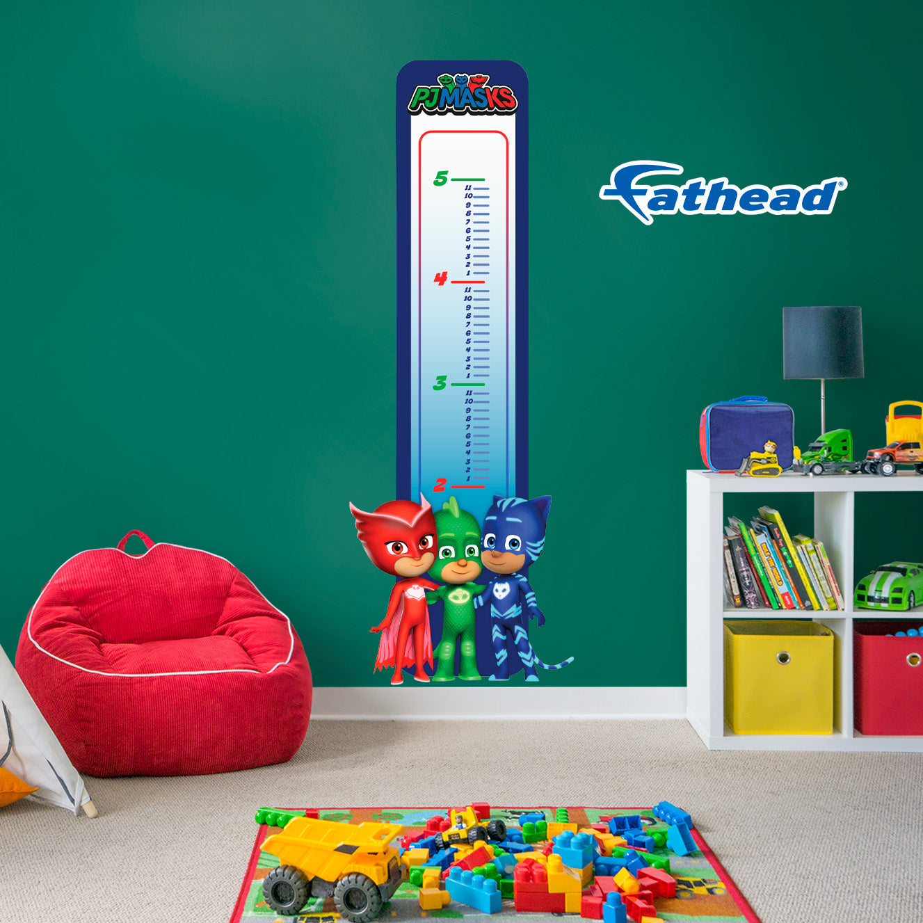 PJ Masks: Together Growth Chart - Officially Licensed Hasbro Removable Adhesive Decal
