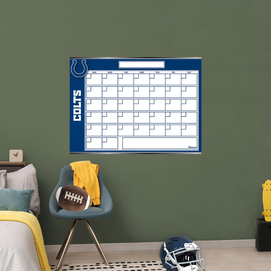 Indianapolis Colts - Dry Erase Calendar - Official NFL - Reusable Vinyl Wall Decal