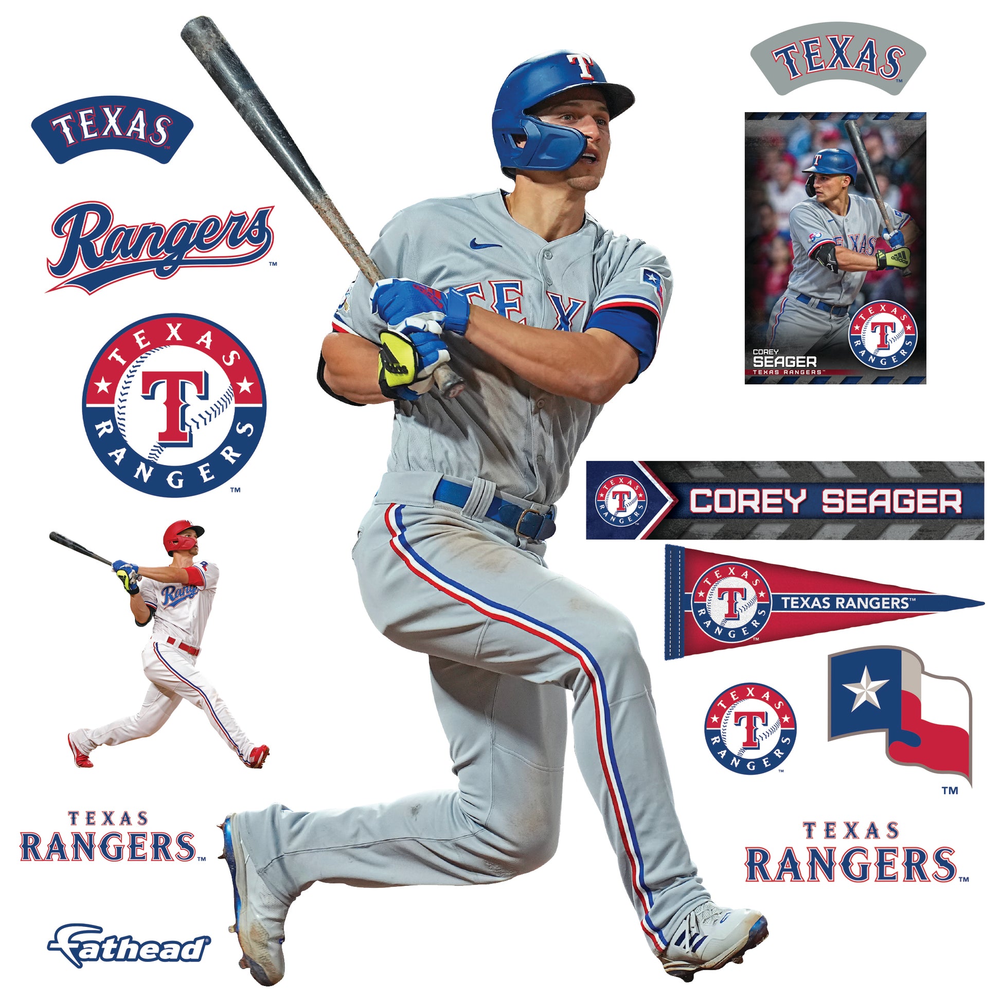 Texas Rangers: Corey Seager 2022 Poster - Officially Licensed MLB Remo –  Fathead