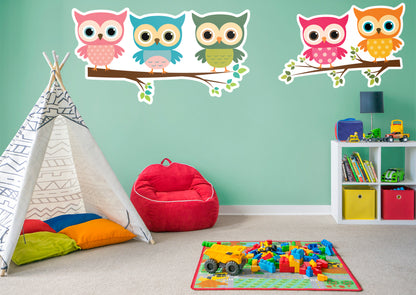 Nursery: Owl Dots Collection        -   Removable Wall   Adhesive Decal
