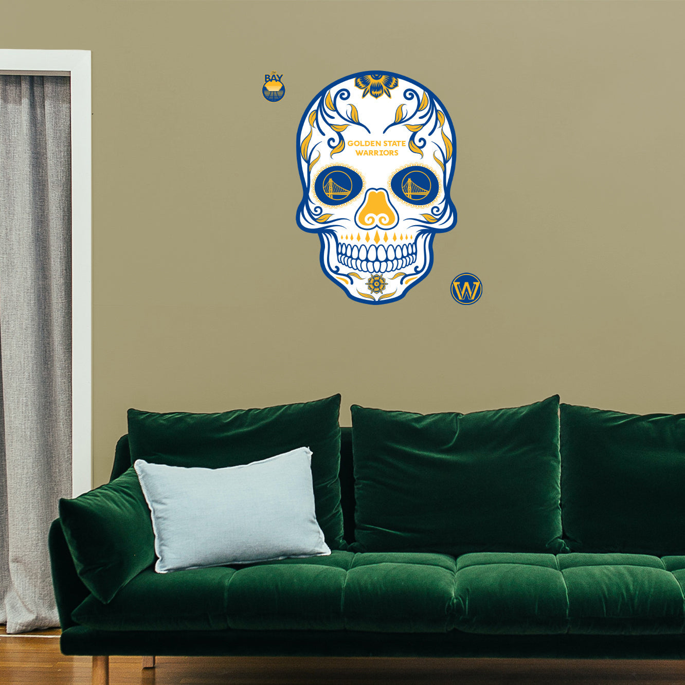Golden State Warriors: Skull - Officially Licensed NBA Removable Adhesive Decal