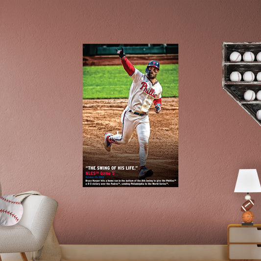 Philadelphia Phillies: Bryce Harper  NLCS HR Poster        - Officially Licensed MLB Removable     Adhesive Decal