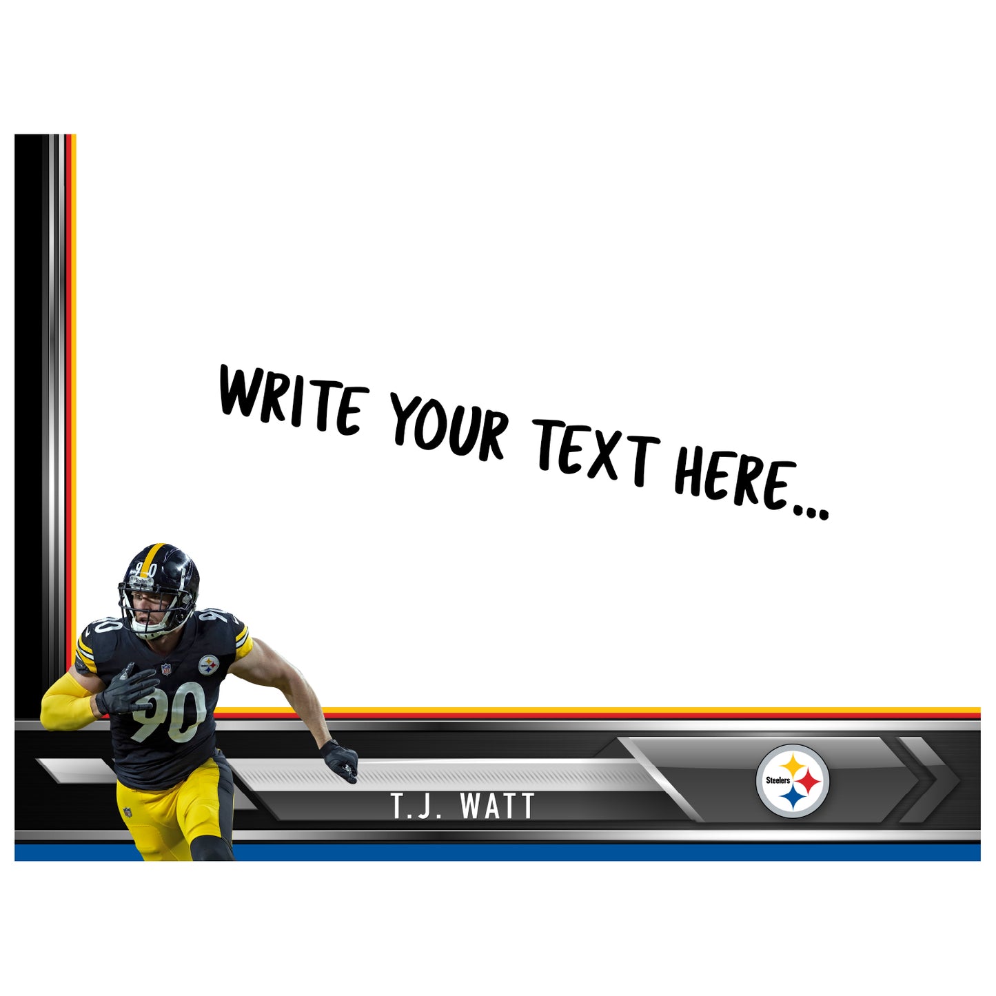 Pittsburgh Steelers: T.J. Watt 2022 Dry Erase Whiteboard