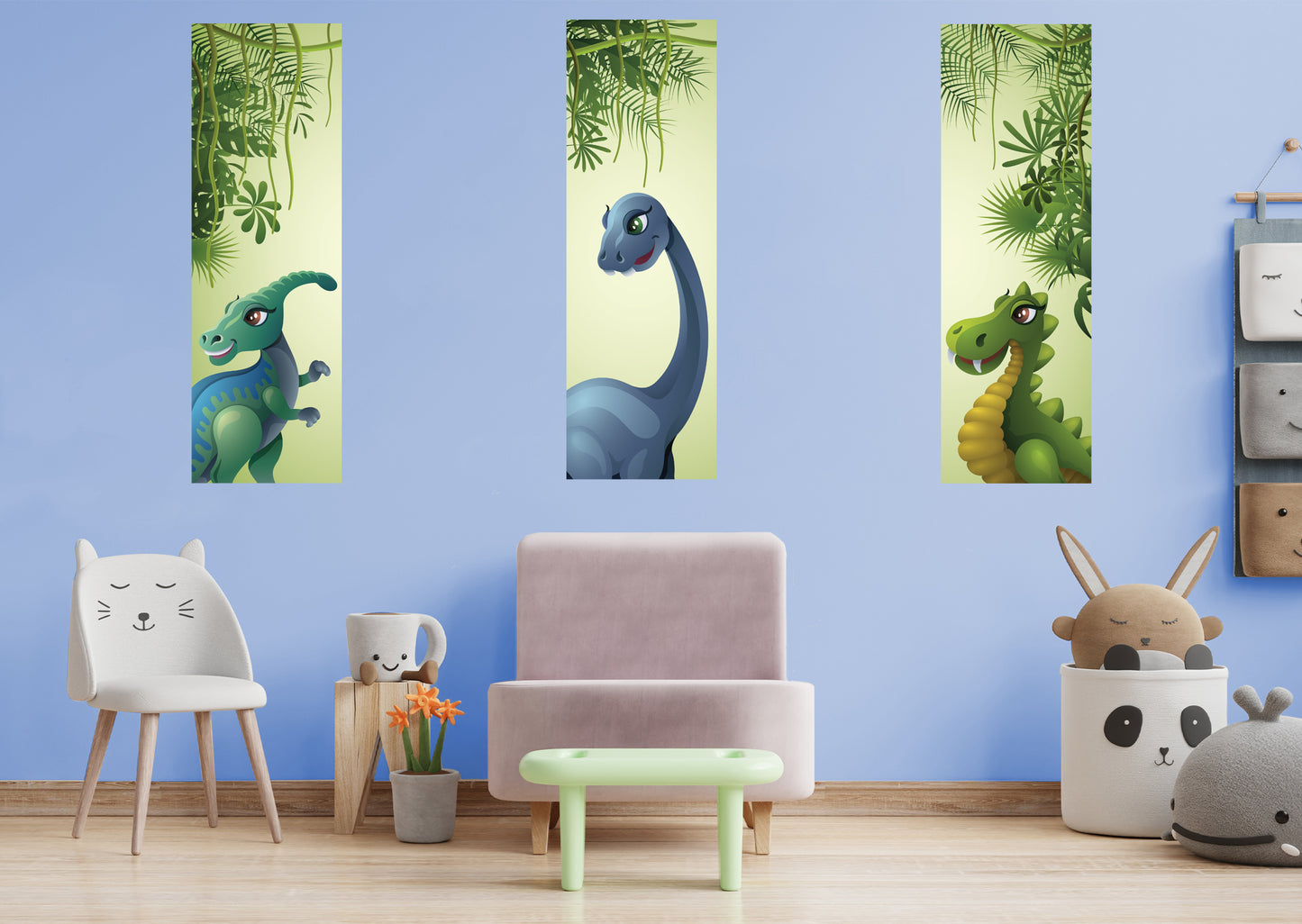 Dinosaur:  Three Friends Collection        -   Removable     Adhesive Decal