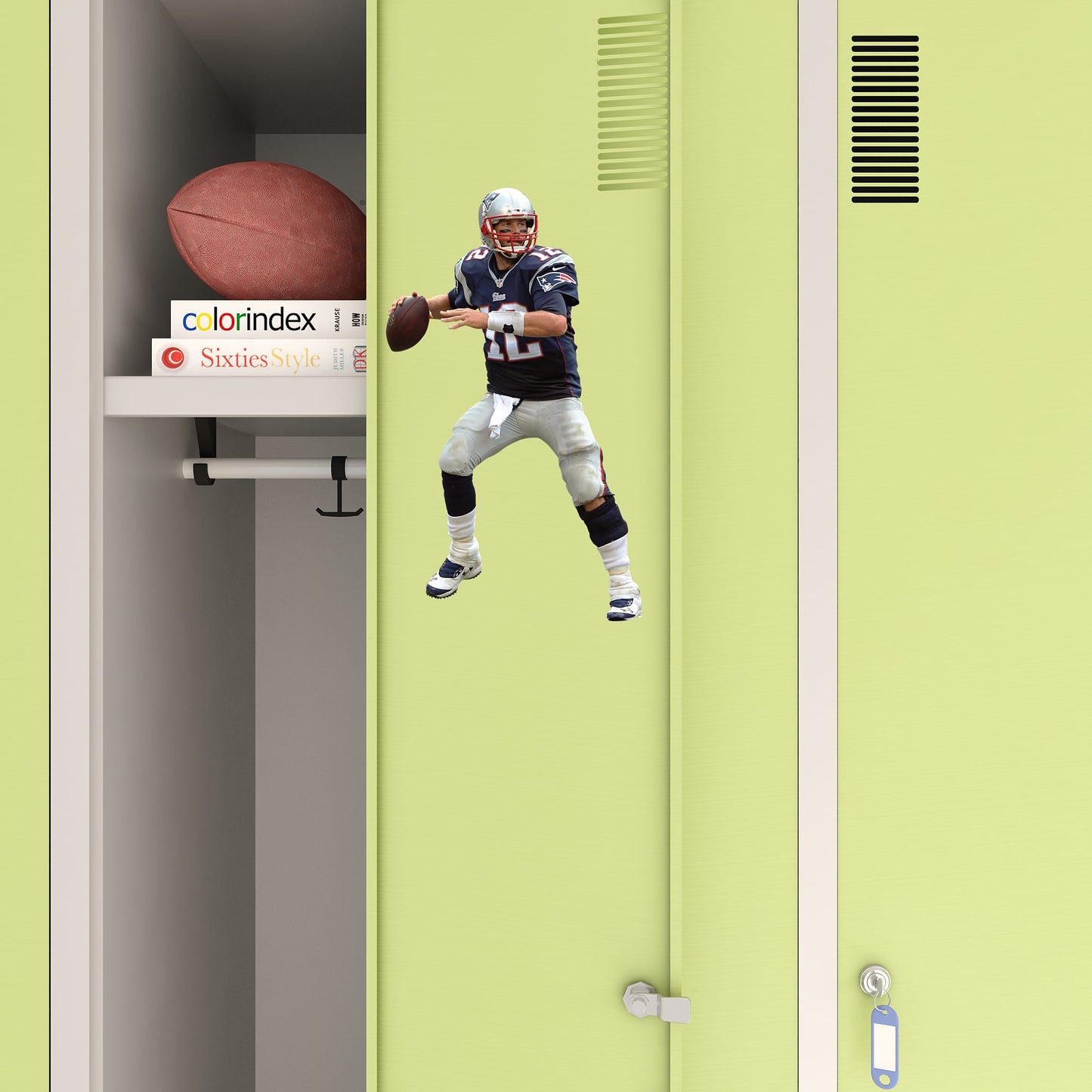 Bring the action of the NFL into your home with a wall decal of Tom Brady! High quality, durable, and tear resistant, you'll be able to stick and move it as many times as you want to create the ultimate football experience in any room!