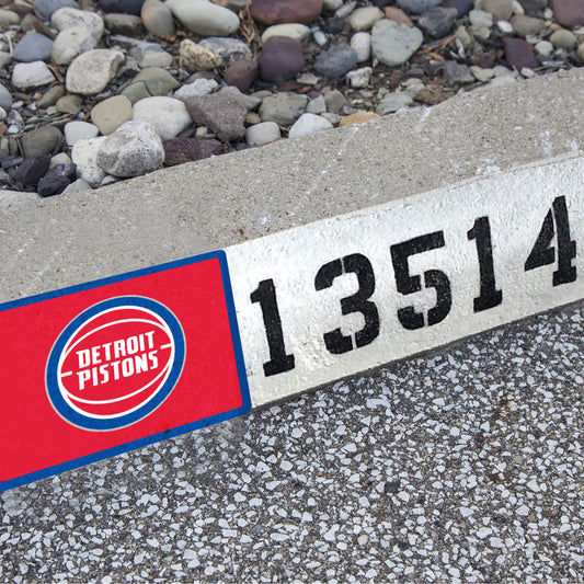 Detroit Pistons:  Address Block Logo        - Officially Licensed NBA    Outdoor Graphic