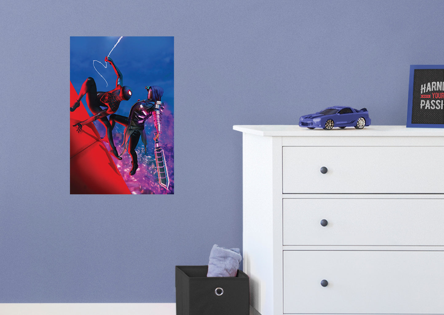 Spider-Man: Miles Morales : Into the Spiderverse Seven Mural        - Officially Licensed Marvel Removable Wall   Adhesive Decal