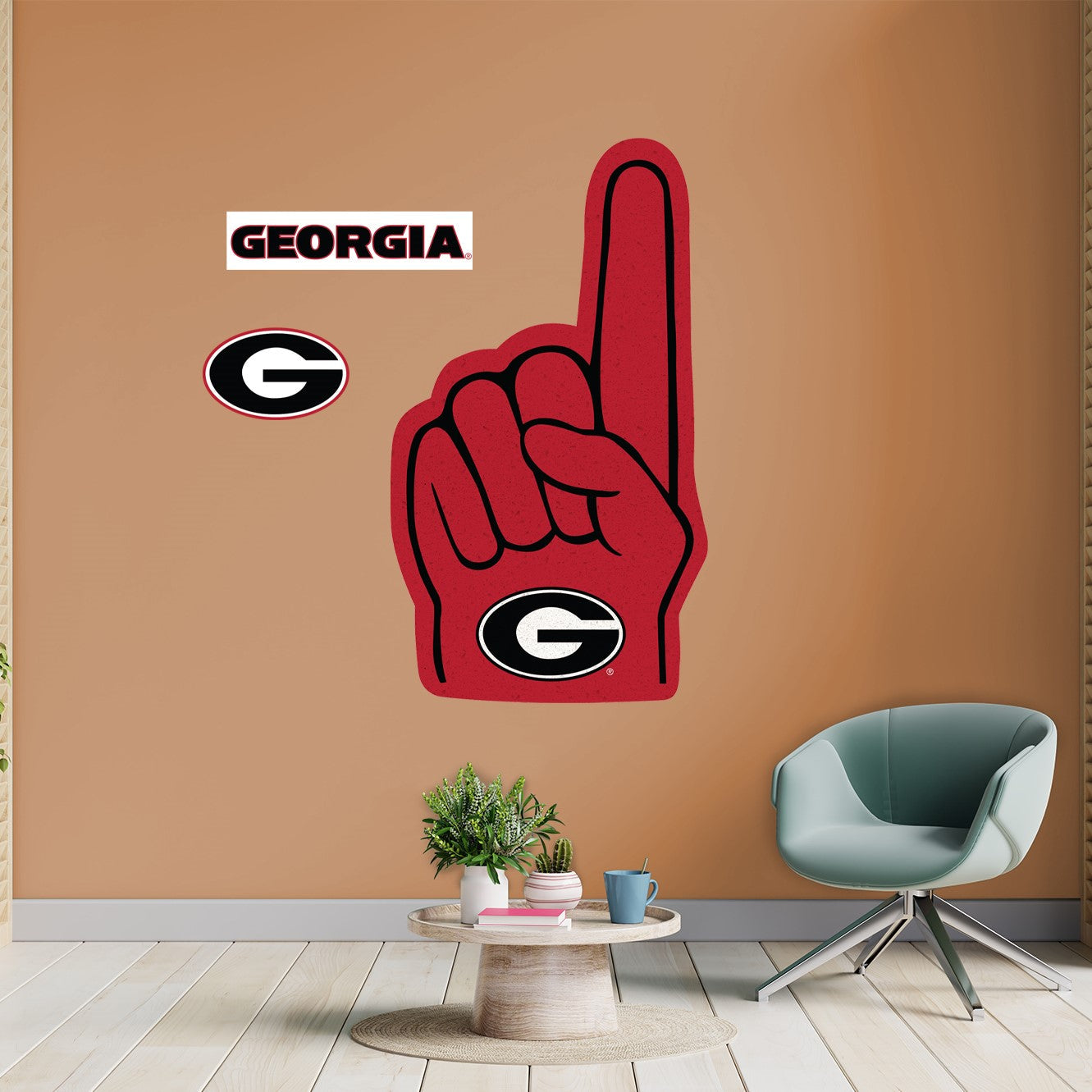 Georgia Bulldogs: Foam Finger - Officially Licensed NCAA Removable Adhesive Decal