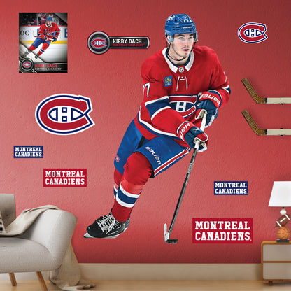 Montreal Canadiens: Kirby Dach 2022        - Officially Licensed NHL Removable     Adhesive Decal