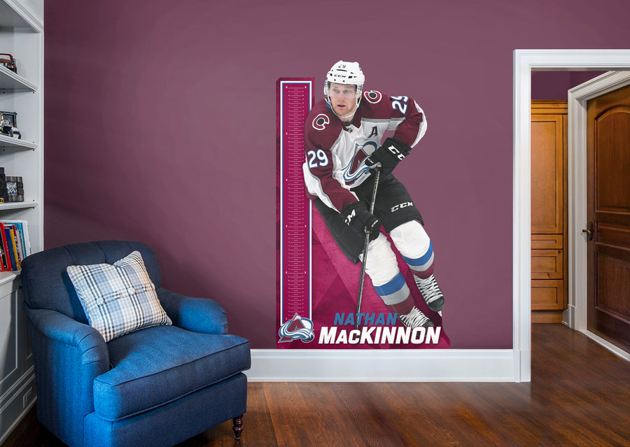 Nathan MacKinnon - Growth Chart - Official NHL - Colorado Avalanche - Reusable Vinyl Wall Decal