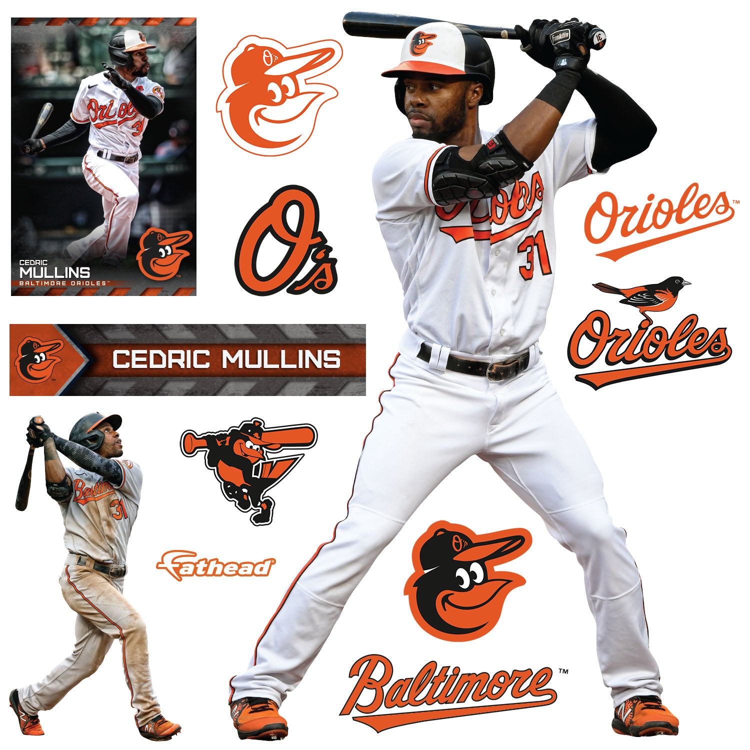 Baltimore Orioles: Cedric Mullins 2022 - Officially Licensed MLB Removable  Adhesive Decal