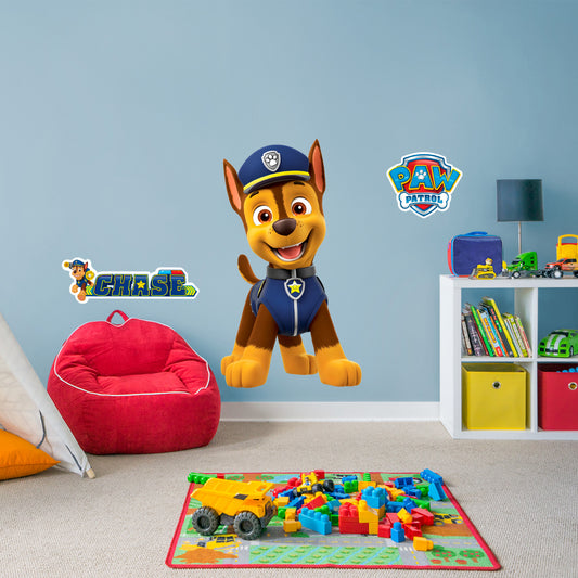 Paw Patrol: Chase RealBig        - Officially Licensed Nickelodeon Removable     Adhesive Decal