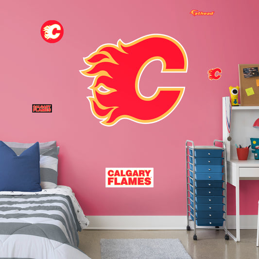 Calgary Flames 2020 RealBig Logo  - Officially Licensed NHL Removable Wall Decal