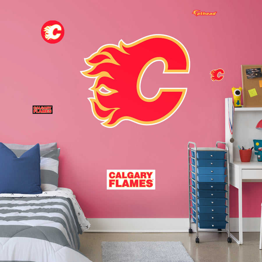 Calgary Flames - RealBig Logo Collection - Official NHL - Reusable Vinyl Wall Decals #2