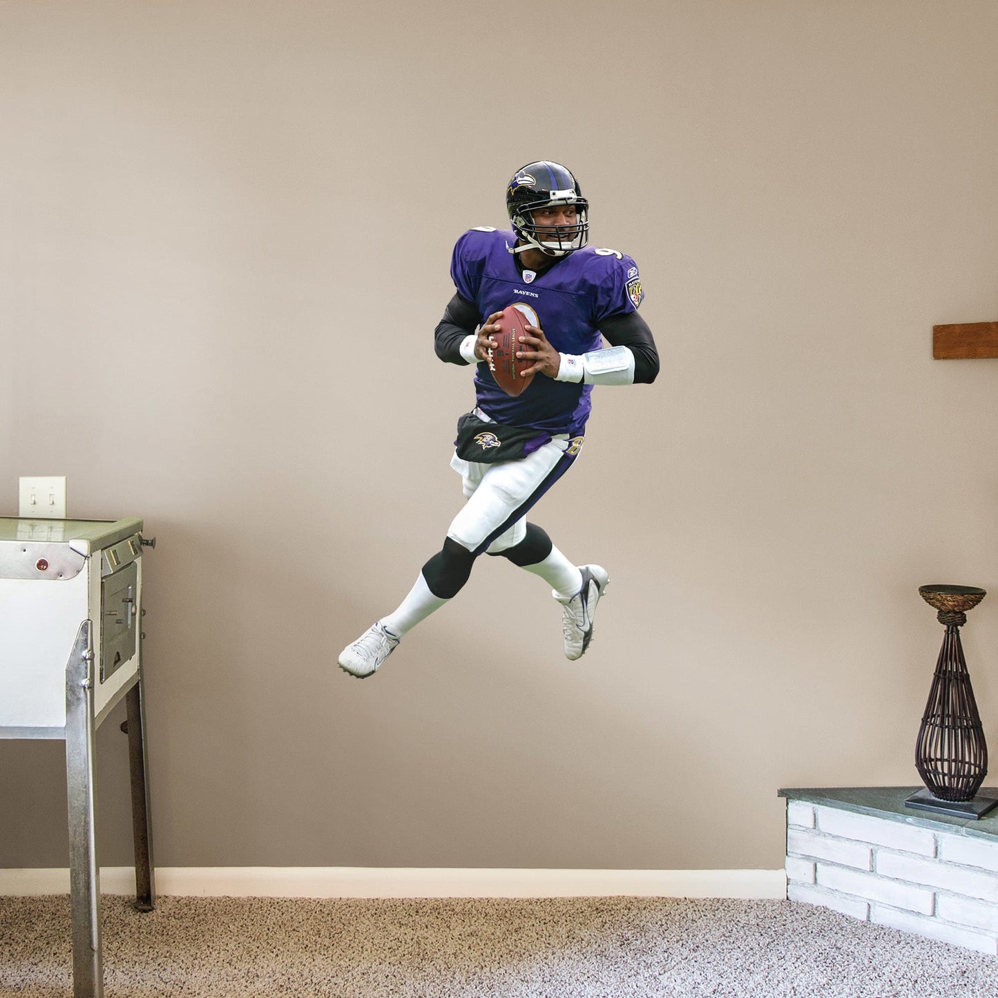 Giant Athlete + 2 Decals (32"W x 51"H) Bring the action of the NFL into your home with a wall decal of Steve McNair! High quality, durable, and tear resistant, you'll be able to stick and move it as many times as you want to create the ultimate football experience in any room!