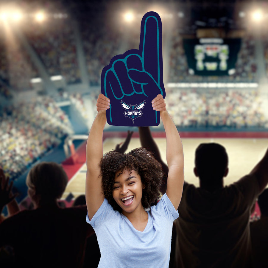 Foam Finger - Big Head - Official NBA - Charlotte Hornets - Foam Core Cutout