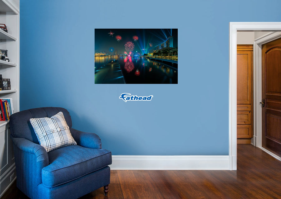 New Year: Celebration Bay Poster - Removable Adhesive Decal