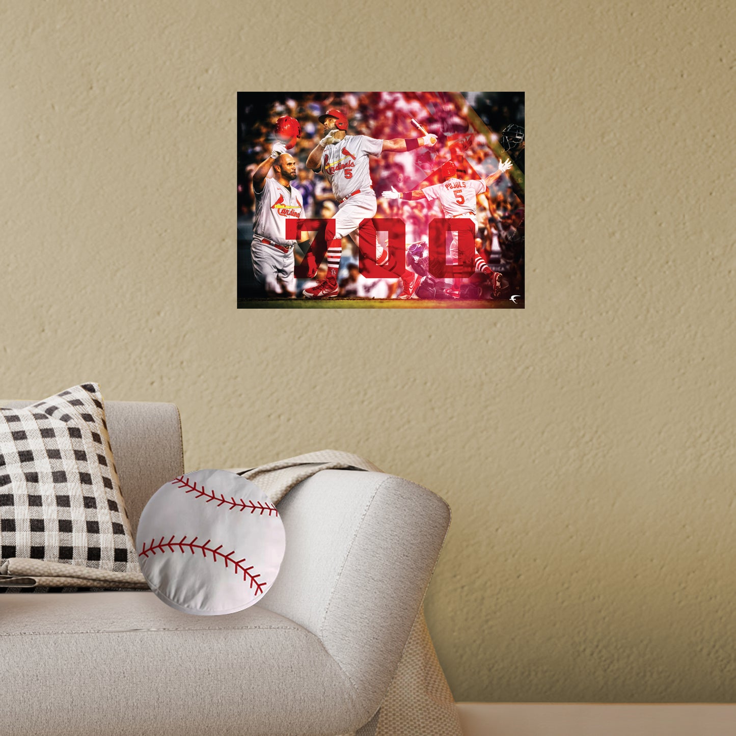 St. Louis Cardinals: Albert Pujols  700th Home Run Poster        - Officially Licensed MLB Removable     Adhesive Decal