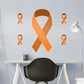 X-Large Leukemia Cancer Ribbon  + 4 Decals (18"W x 38.5"H)