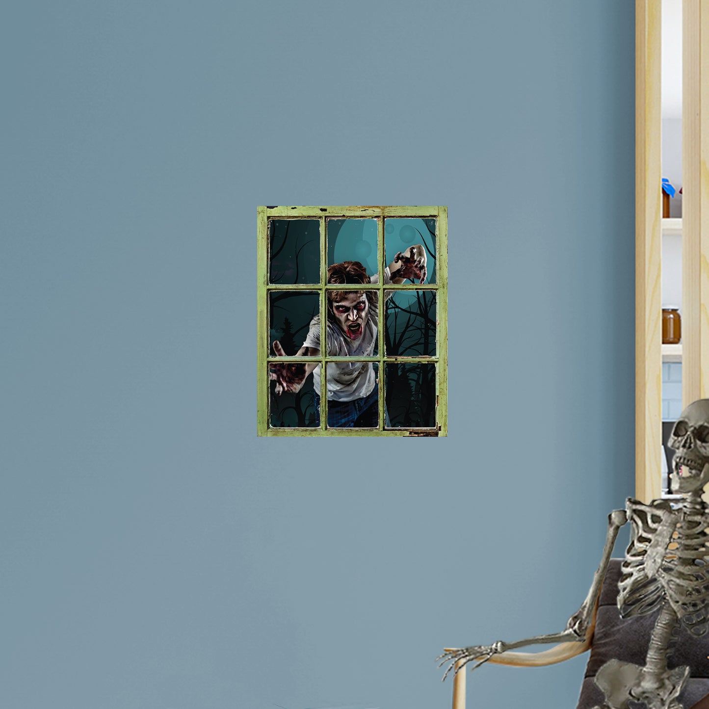 Zombies:  Grabbing Zombie Instant Window        -   Removable     Adhesive Decal