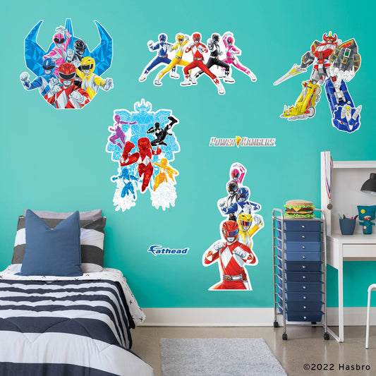 Power Rangers: Combat Squad Collection - Officially Licensed Hasbro Removable Adhesive Decal