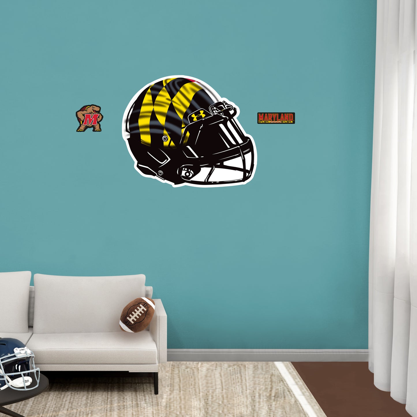 Maryland Terrapins:   Helmet Art        - Officially Licensed NCAA Removable     Adhesive Decal