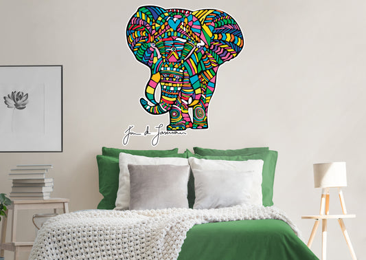 Dream Big Art:  Art Elephant Icon        - Officially Licensed Juan de Lascurain Removable     Adhesive Decal