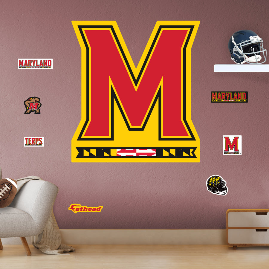 Maryland Terrapins - RealBig Logo Collection - Official NCAA - Reusable Vinyl Wall Decals