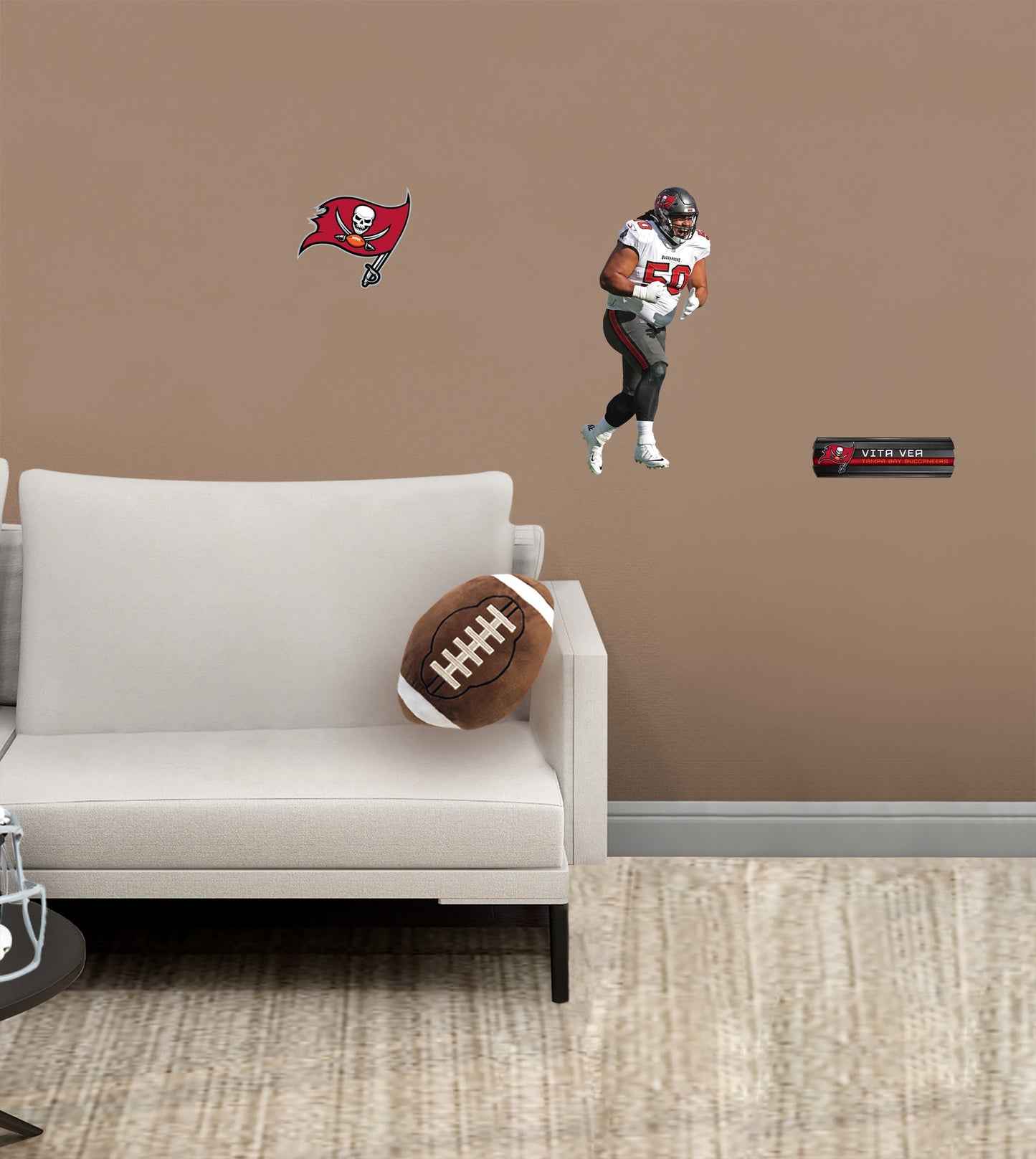 Tampa Bay Buccaneers: Vita Vea - Officially Licensed NFL Removable Adhesive Decal