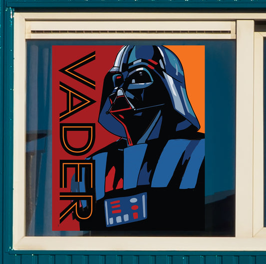 Darth Vader VADER Pop Art Window Cling        - Officially Licensed Star Wars Removable Window   Static Decal