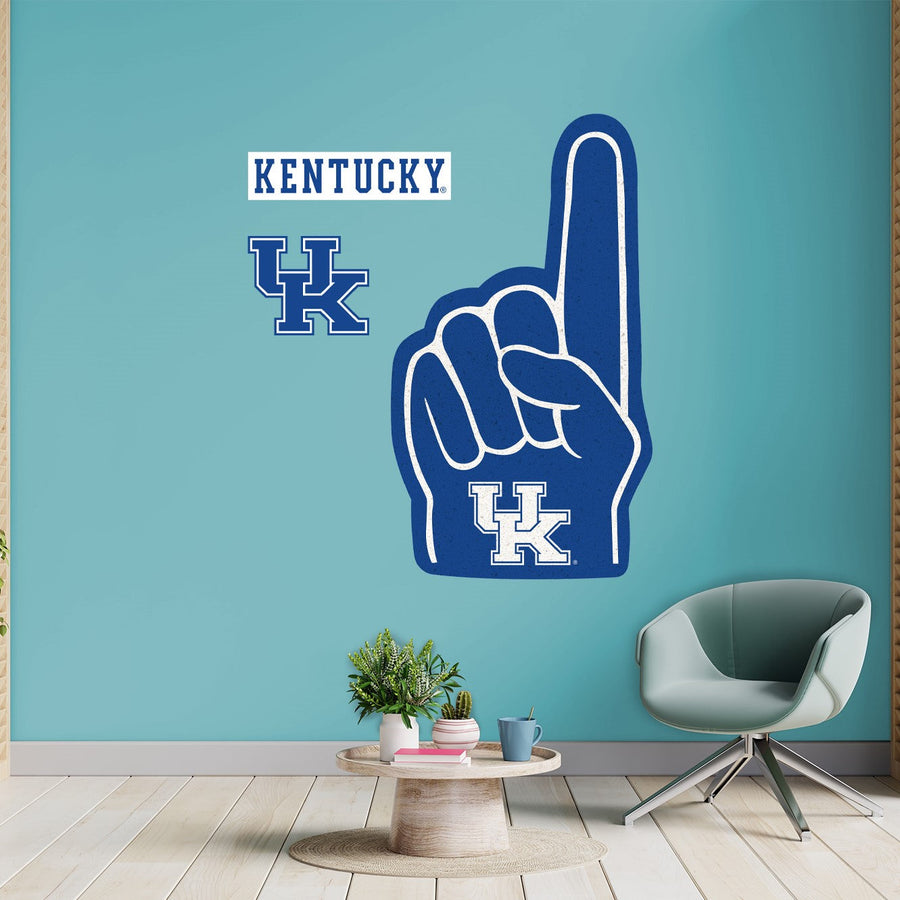 Kentucky Wildcats - RealBig Foam Finger Collection - Official NCAA - Reusable Vinyl Wall Decals
