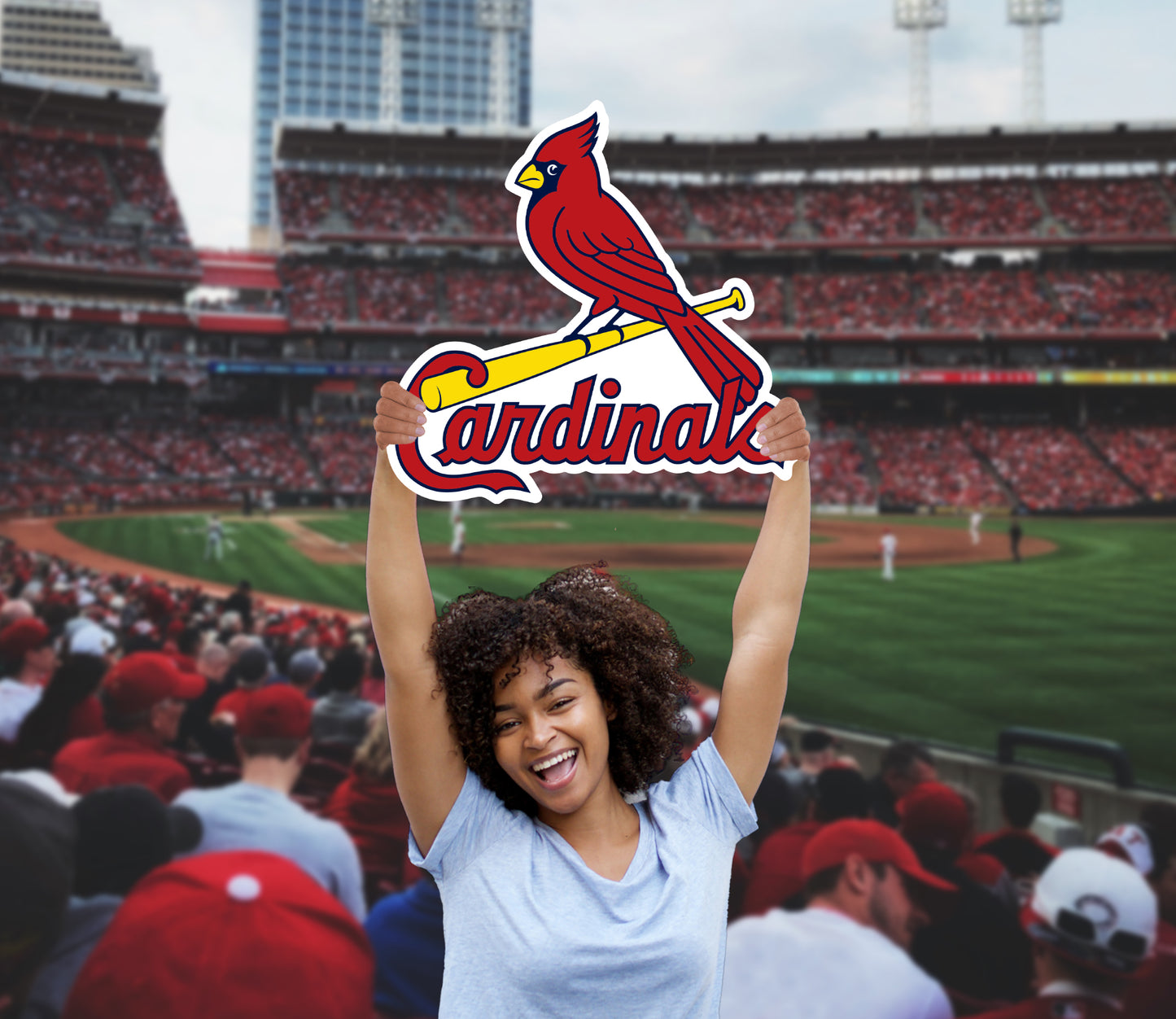 St. Louis Cardinals:   Logo Big Head   Foam Core Cutout  - Officially Licensed MLB    Big Head