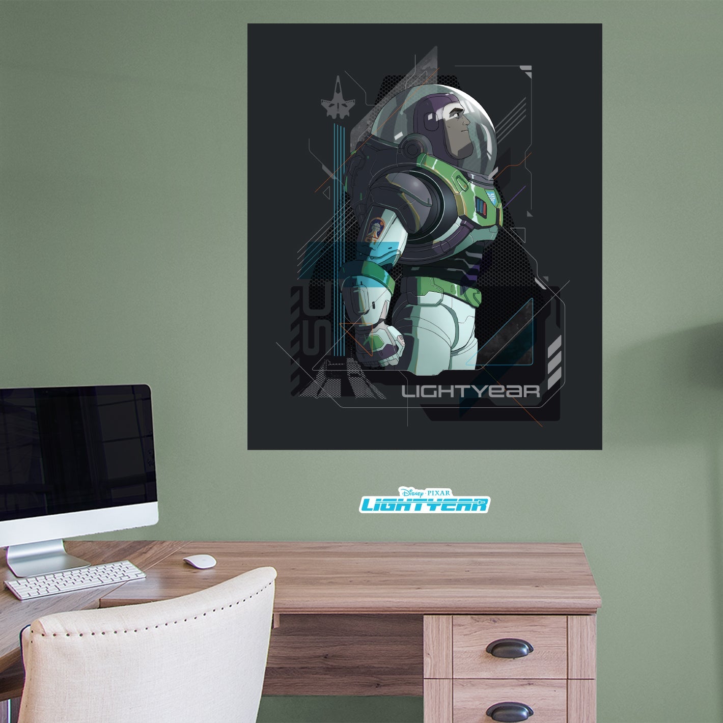 Lightyear: Buzz Lightyear Abstract Geo- Lightyear Poster - Officially Licensed Disney Removable Adhesive Decal