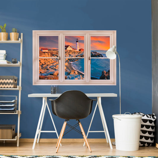 Instant Window: Portland, Maine Lighthouse - Removable Wall Graphic