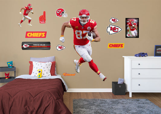 Kansas City Chiefs: Travis Kelce 2021        - Officially Licensed NFL Removable Wall   Adhesive Decal