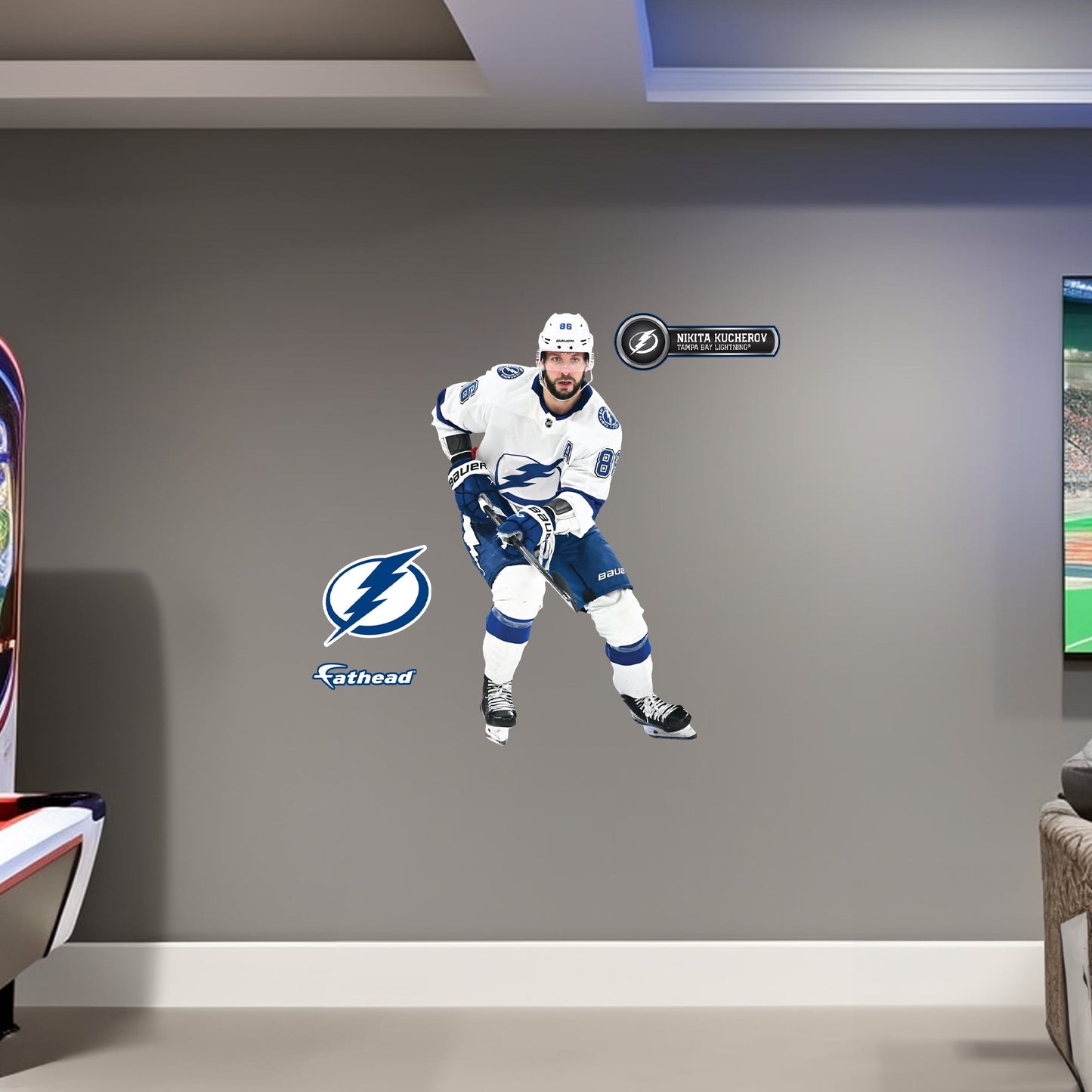 Tampa Bay Lightning: Nikita Kucherov         - Officially Licensed NHL Removable     Adhesive Decal