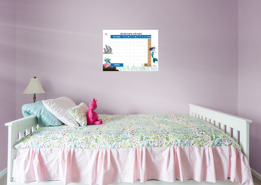 Magical Creatures: Mermaid Relax Dry Erase        -   Removable Wall   Adhesive Decal