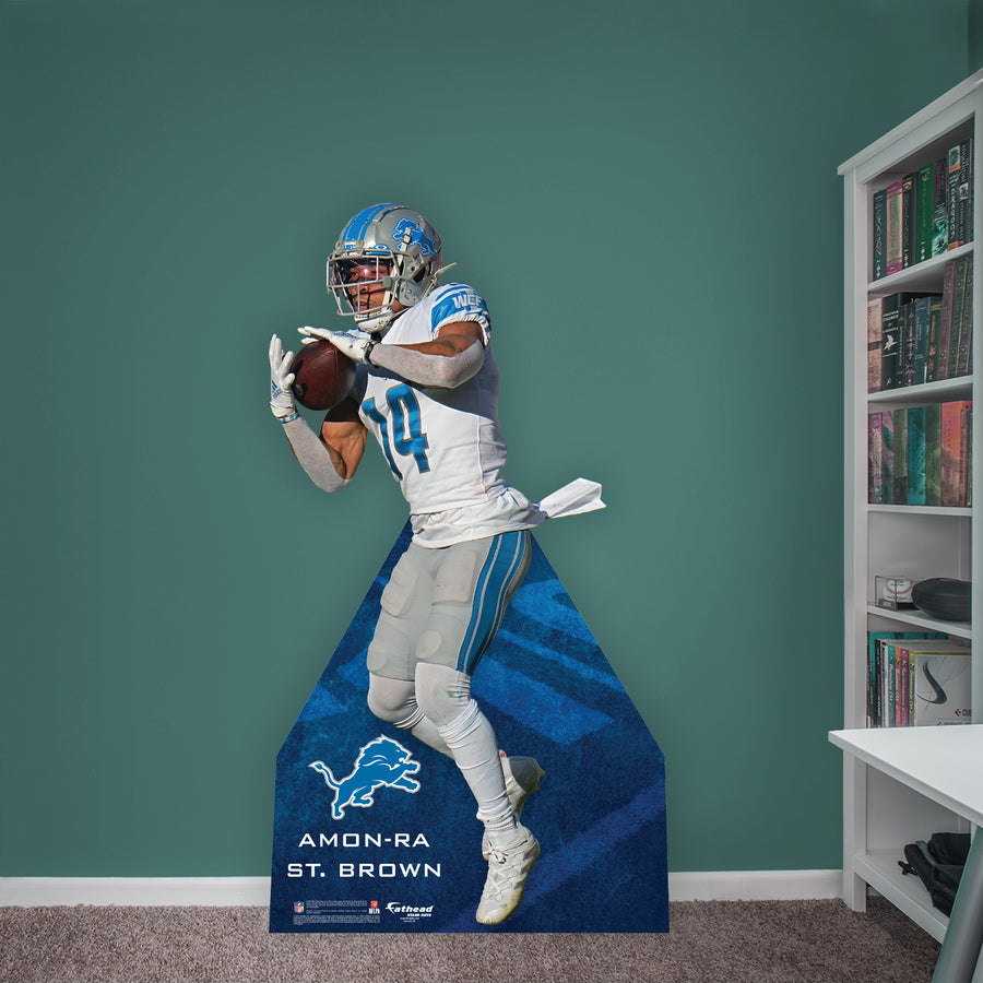Amon-Ra St. Brown - Life-Size Stand Out - Official NFL - Detroit Lions - Foam Core Cutout