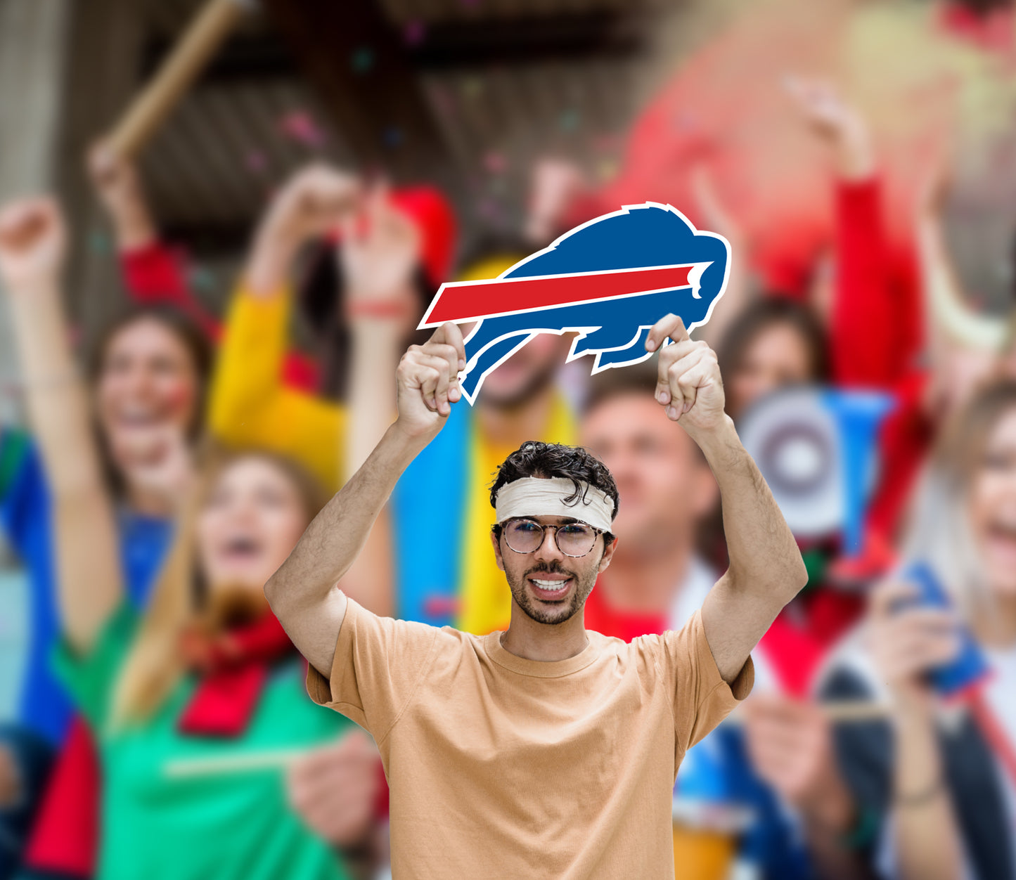 Buffalo Bills:  2022 Logo   Foam Core Cutout  - Officially Licensed NFL    Big Head
