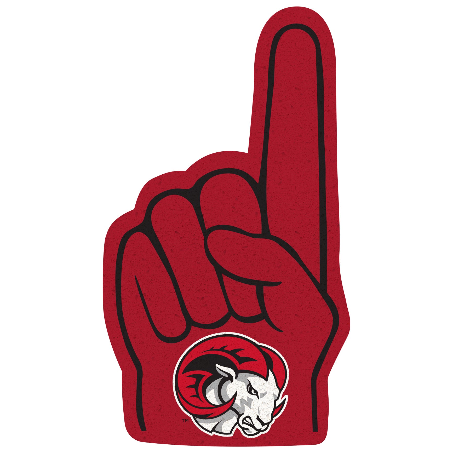 Go Rams Pointing Finger Foam Finger - Big Head - Official NCAA - Winston-Salem State Rams - Fo ...