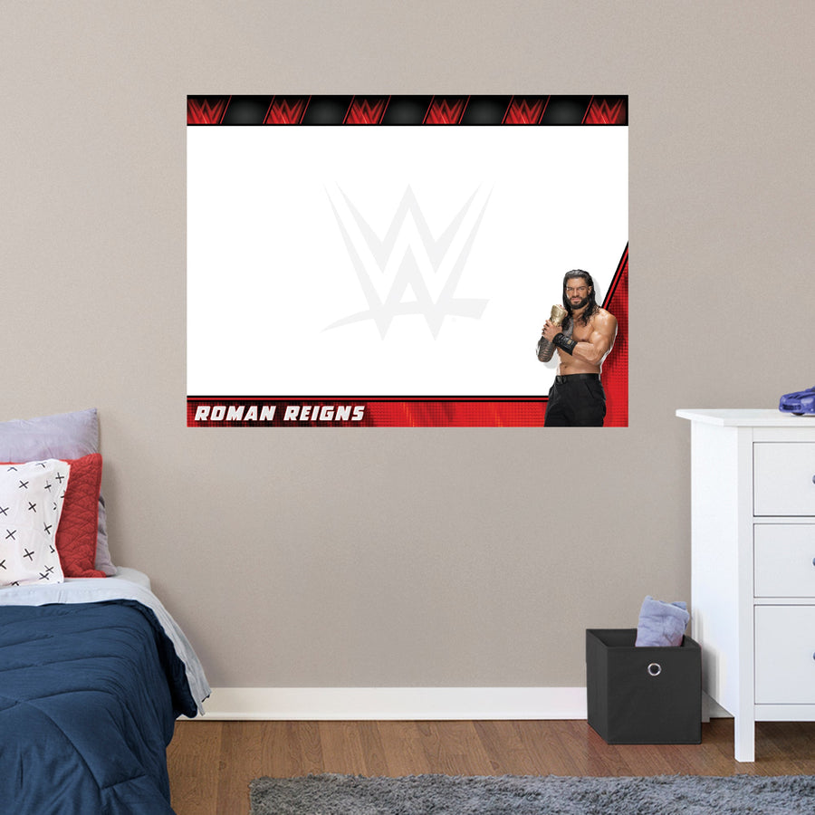 WWE - Roman Reigns - Dry Erase Whiteboard - Official WWE - Reusable Vinyl Wall Decal