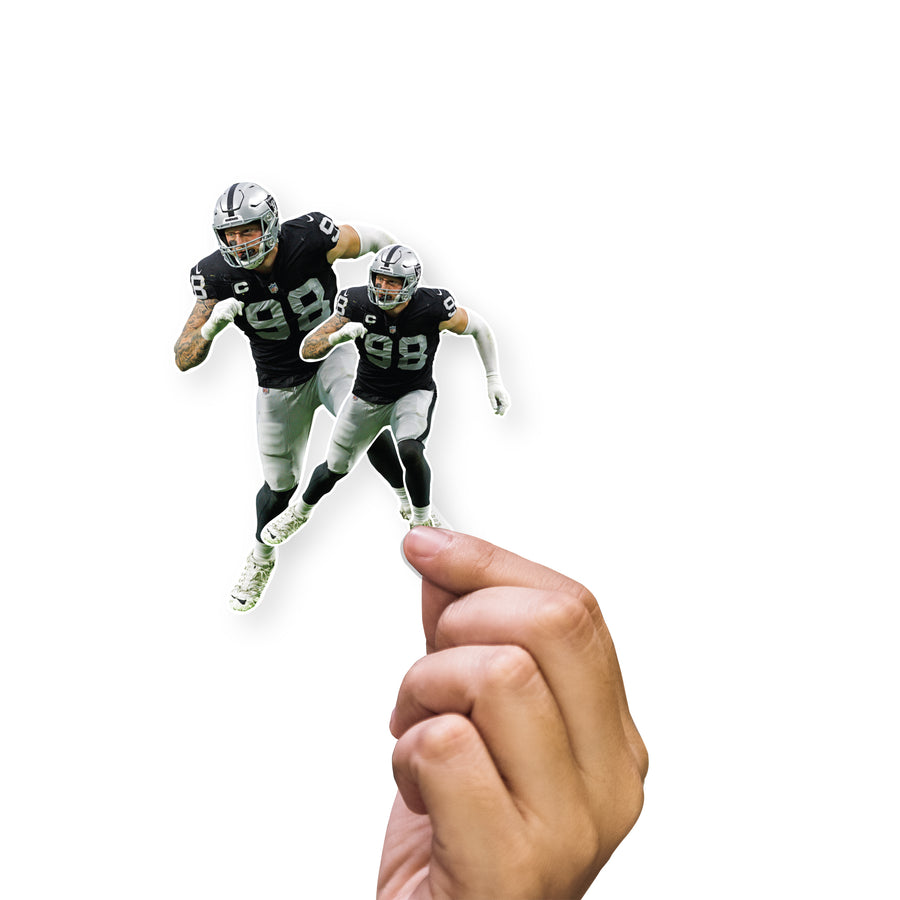Maxx Crosby - 5 Minis (Mixed Sizes) - Official NFL - Las Vegas Raiders - Reusable Vinyl Decals